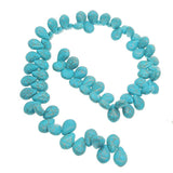 Pine Stone Flat Drop Loose Beads 10-18m for Jewelry Making