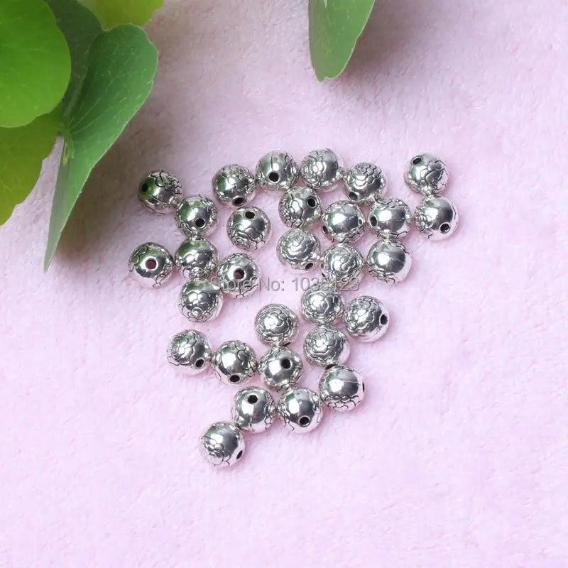30Pcs 8mm Retro Jewelry Spacers Beads DIY Jewellery Making w2386
