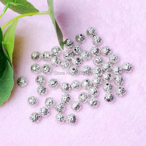 50Pcs 8mm Retro Jewelry Spacers Beads DIY Creative Jewellery Making