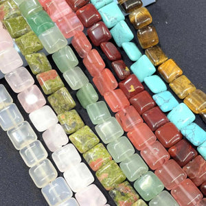 12MM Natural Stone Rectangle Beads for Jewelry Making DIY Bracelet Necklace