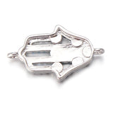 Small Eyes Fatima Hand Charms Micro Pave Zircon Charm for Bracelet DIY