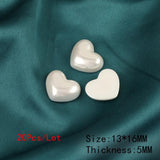 Imitation Pearl Patch Smooth Heart Shape DIY Making
