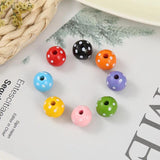 16MM Colorful Wooden Beads DIY Home Party Decoration Children's Toys Bracelet