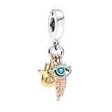 10 Pcs Enamel Demon Eye Dream Catcher Greek Evil Eye Charm DIY Jewelry Gift