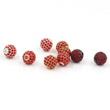Micro Pave CZ Crystal Ball Charms Beads Brass Spacer DIY Bead