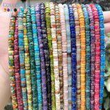 6x6x3mm Sea Sediment Jaspers Beads Round Loose Beads 15''