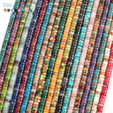 6x6x3mm Sea Sediment Jaspers Beads Round Loose Beads 15''