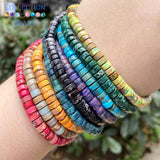 6x6x3mm Sea Sediment Jaspers Beads Round Loose Beads 15''
