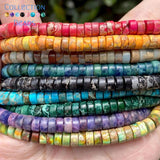 6x6x3mm Sea Sediment Jaspers Beads Round Loose Beads 15''