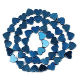 6/8mm Multicolored Peach Hearts Hematite Loose Beads for Jewelry Making