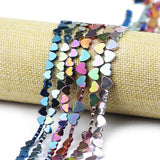6/8mm Multicolored Peach Hearts Hematite Loose Beads for Jewelry Making