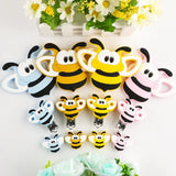 Silicone Beads Clips Teether Animals Beads DIY Pacifier Chain Necklace
