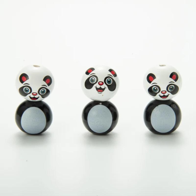 20mm Fox Wooden Beads DIY Bracelet Accessories