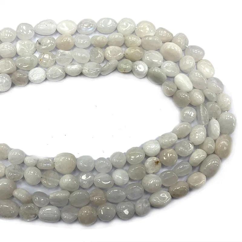 Moonstone 8-10mm Irregular Stone Beads for Jewelry Making