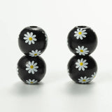 20Pcs Colorful Daisies Wooden Beads DIY Crafts Jewelry