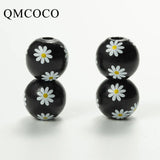 20Pcs Colorful Daisies Wooden Beads DIY Crafts Jewelry