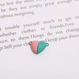5 Pair Pink Heart Magnet Beads Alloy Jewelry Making DIY Bracelet