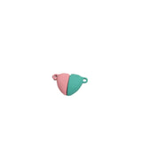 5 Pair Pink Heart Magnet Beads Alloy Jewelry Making DIY Bracelet