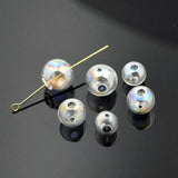 10pc Colorful 10mm 12mm 14mm Glass Ball Globe Pendant Jewelry Findings