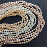 AA Freshwater Pearl 4.2mm Rice Beads for DIY Jewelry Making