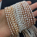 AA Freshwater Pearl 4.2mm Rice Beads for DIY Jewelry Making