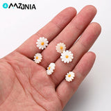 8 10mm Natural Flower Shell Beads Spacer Beads For DIY Jewelry Making