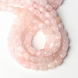 8x12mm Pink Quartz Stone Beads Natural Loose Spacer Beads