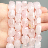 8x12mm Pink Quartz Stone Beads Natural Loose Spacer Beads