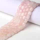 8x12mm Pink Quartz Stone Beads Natural Loose Spacer Beads