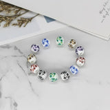 50pcs Round Ceramic Beads for DIY Jewelry Making 10mm Porcelain Beads