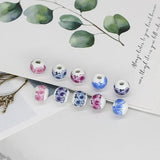50pcs Round Ceramic Beads for DIY Jewelry Making 10mm Porcelain Beads