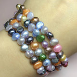 5-6mm Multicolor Baroque Freshwater Pearl Spacer Beads Jewelry Making