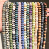 5*8mm Pink Quartz Agates Jades Lapis Rondelle Beads