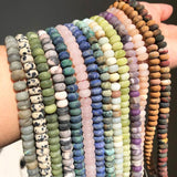 5*8mm Pink Quartz Agates Jades Lapis Rondelle Beads