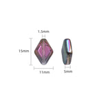 20Pcs 11x15mm Glass Bicone Beads Rhombic Crystal Diy Crafts Pendant Accessories