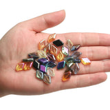 20Pcs 11x15mm Glass Bicone Beads Rhombic Crystal Diy Crafts Pendant Accessories
