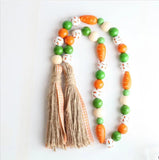 10Pcs Red Wooden Beads for DIY Party Decor