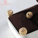 6PCS 10MM Brass Round Spacer Beads for DIY Jewelry