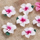 20pc 25mm Plumeria Flowers Charms Beads for DIY Crafting