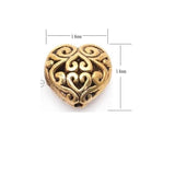 Heart Shape Metal Beads For Jewelry Finding DIY 14x14mm 20pcs