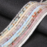 2x4mm Agat Tube Beads Jaspe Spacer Loose Beads