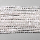 Moonstone Cube Square Beads 2-3mm Loose Spacer Stone for DIY Necklace Bracelet