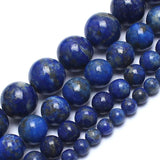 Lapis Lazuli Stone Beads 15in 4/6/8/10mm DIY Bracelet