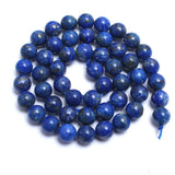 Lapis Lazuli Stone Beads 15in 4/6/8/10mm DIY Bracelet
