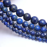 Lapis Lazuli Stone Beads 15in 4/6/8/10mm DIY Bracelet