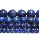 Lapis Lazuli Stone Beads 15in 4/6/8/10mm DIY Bracelet