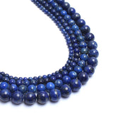 Lapis Lazuli Stone Beads 15in 4/6/8/10mm DIY Bracelet