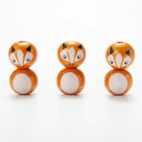 20mm Panda Fox Wooden Beads Bracelet Necklace Crafts Jewelry Making