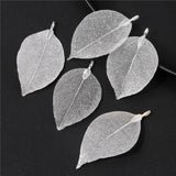 5PCS Colorful Leaf Pendant Charms For DIY Jewelry Making 40-60mm