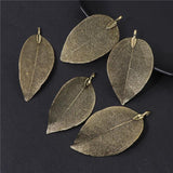 5PCS Colorful Leaf Pendant Charms For DIY Jewelry Making 40-60mm